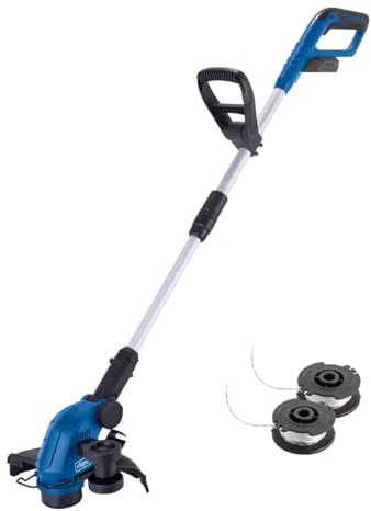 Scheppach Akku Rasentrimmer C-LT300-X | Schnittbreite 300mm | Höhenverstellung bis 270mm | Fadenlänge 3m | 90° drehbarer Motorkopf | 20V-IXES-Serie | 10 Jahre Garantie | Ohne Akku & Ladegerät