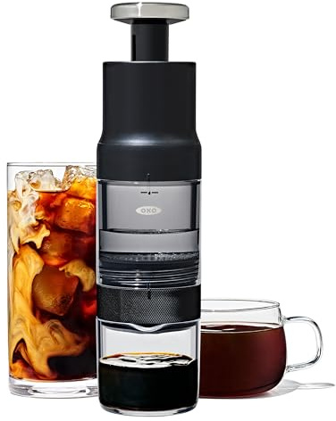 OXO Brew Rapid Brewer, tragbare Kaffeemaschine | Heißer Kaffee in 2 Min., Cold Brew in 5 Min., integrierter Filter, keine Pads oder Papierfilter, kompakt für unterwegs