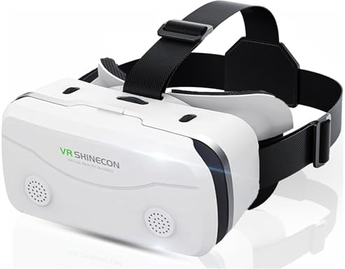 VR Brille Handy, Virtual Reality 3D Brille, Anti-Blaulicht, kompatibel mit iOS und Android 5,0-7,0 Zoll Smartphones (White) (White)