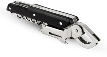 PEUGEOT - Sommelier Korkenzieher Clavelin - Flaschenöffner mit Kapselschneider - Schwarzer ABS Kunststoff und Edelstahl - 14 cm
