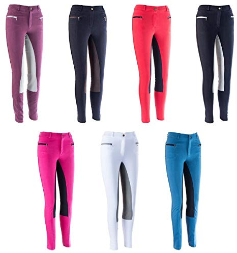 RL24 - Kinder Reithose Vollbesatz BASICLINE dunkelblau/dunkelblau 140