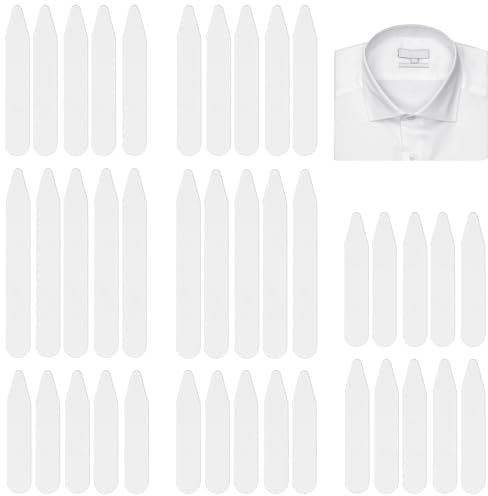 40er Set Kragenstäbchen für Herrenhemden, Hemdhalter Herren Kragenverstärker aus Stäbchen Hemdkragen Einsatz Herren Kragenstäbchen Plastik für Herren Vater Ehemann Hemd, 4 Größen