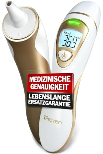 iProvèn Pro Series | Ohrthermometer mit berührungsloser Stirn-Funktion | Hohe Messgenauigkeit für Erwachsene, Kinder & Babys | Premium Digitalthermometer für alle Altersgruppen