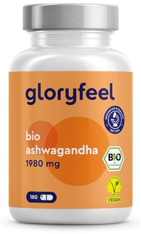 Bio Ashwagandha - Hochdosiert mit 1980mg je Tagesdosis (660mg pro Kapsel) - Bio-zertifiziert - 100% vegan, laborgeprüft und ohne Zusätze in Deutschland hergestellt