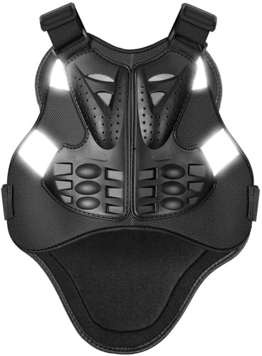 PELLOR Schutzweste Motorrad Protektoren Brustpanzer Motocross Wirbelsäule Schutzausrüstung Protektorenweste für Snowboard Skaten Motorrad