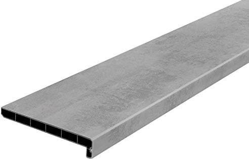 Lignodur Topline LD36 Innenfensterbank beton grau 250 mm Ausladung inkl. Seitenabschlüsse Fensterbank (800mm)