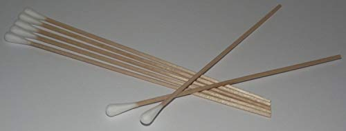 100 Wattestäbchen a Holz, 15 cm lang unsteril Reinigungsstäbchen Reinigung Applikator Watteträger für Make-up, Reinigung, Polieren Fa.ars