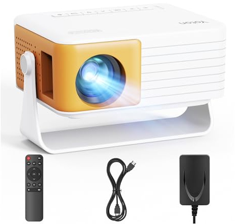 YOTON Mini Beamer Klein[180°Drehung & Auto Keystone] New Y3 Mini Projektor 1080P Unterstützt 15000L, 50% Zoom Tragbarer Beamer für Heimkino Schlafzimmer Kompatibel mit HDMI/USB/Phone/PS5/TV Stick