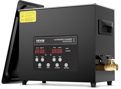 VEVOR 6 L Ultraschallreiniger 180 W digitales Ultraschallreinigungsgerät mit Schonmodus & verbesserter Entgasung, 40 kHz industrieller Schmuckreiniger mit Heizung & Timer, für Brillen Uhren