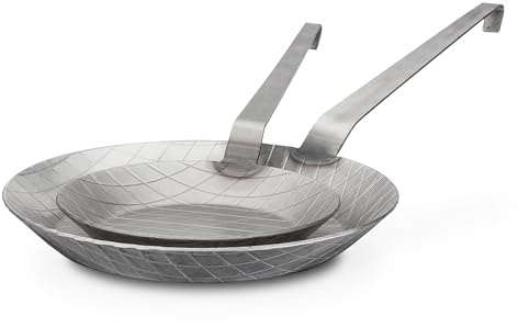 GSW Gastro Traditionell, Bratpfannen-Set, ⌀20 cm & ⌀28 cm, Silber, geschmiedet aus Eisen, 2er-Set