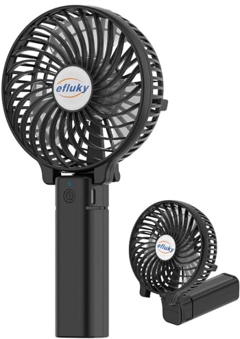 efluky Handventilator, Tragbarer Mini Ventilator, Faltbarer USB-Ventilator Wiederaufladbar, Tragbarer Ventilator