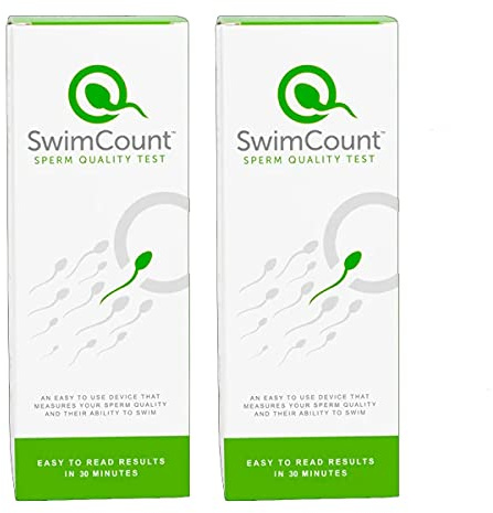 SwimCount Fruchtbarkeitstest für Männer - Heimtest, der die Konzentration beweglicher Spermien misst - 2 pack