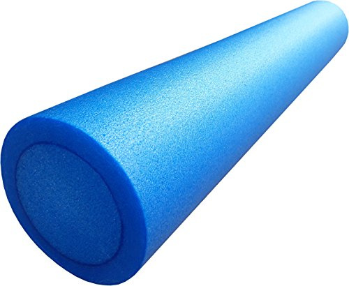 mediparts GmbH MEDDAX Pilates Rolle, Pilatesrolle Faszienrolle 15 x 90 cm Flexibler Hartschaum blau inkl. Profi Übungsposter