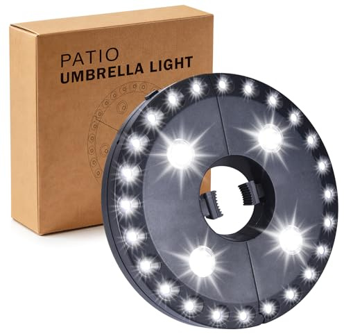 LED Sonnenschirm Beleuchtung Licht Hell Sonnenschirmbeleuchtung mit 3 Modi Batterie betrieben für Garten Party