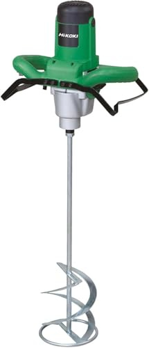 HiKOKI Rührgerät UM16VST2, 1600 W Mörtelrührer mit M14 Gewinde bis 160 mm | 2-Gang-Getriebe, 150-650 min-1, Sanftanlauf für spritzerfreies Mischen, variable Drehzahl, robuste Metallgriffe