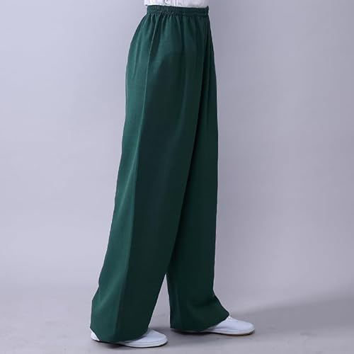 AahArya Kung Fu Hosen Tai Chi Und Wing Chun Herrenhose Damen Kampfsport Taiji Training Hose Qigong Shaolin Weite Beine Knickerbocker Jogginghose Freizeithose,G,S