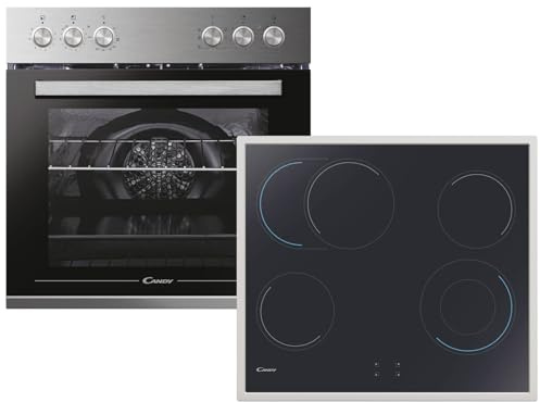 Candy Herdset ORANGELine PCHT22CXCUTCEX / Umluft-Backofen (Einbau, Nische 60 cm) & Hi-Light Kochfeld (Breite 60 cm) / 6 Programme / 4 Kochzonen inkl. Zweikreis- & Bräterzone/Edelstahl