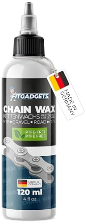 OH3 Fitgadgets Fahrrad Kettenwachs 120 ml - PTFE-freies Wachs-Schmiermittel für Fahrradketten - Reduziert Reibung & Verschleiß - für E-Bike, Gravel, Mountainbike & Rennrad - Made in Germany