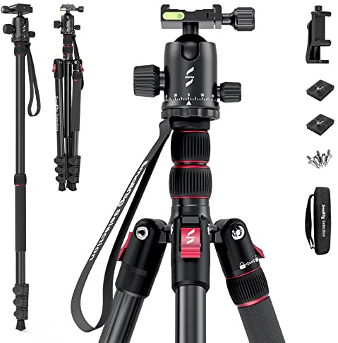 SMALLRIG Tripod Einbeinstativ mit 36mm 360 Panorama Kugelkopf,78/200cm Kamerastativ,Professionelles Camera Tripod mit 15kg Tragkraft, für Reise und Arbeit - 3474C