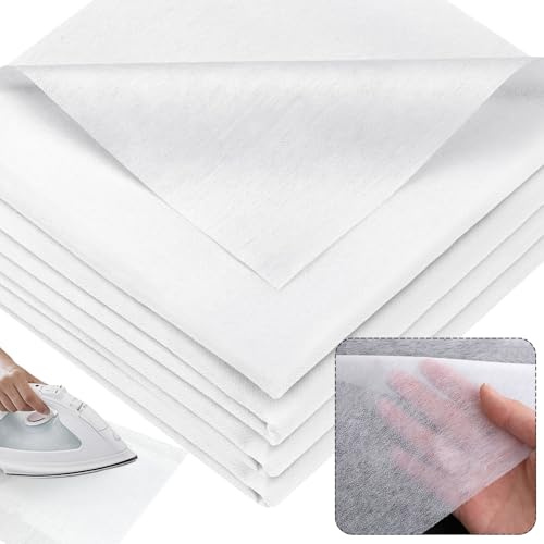 KOVSGQ Bügelvlies Bügeleinlage zum Verstärken 3x1m Bügelflies für Stoff Aufbügelbarer Vliesstoff Einlagestoff Weiß 25g/m² Vlies zum Aufbügeln für Bügelfalten Nähhandwerk Verstärkte Bekleidung