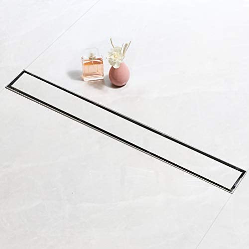 SaniteModar Duschrinne 60cm, Befliesbar Duschrinne mit Siphon Geruchsstop und Haarfilter, Badezimmer Duschablauf Komplettset