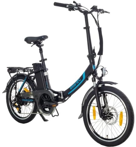smartEC Camp 20D Pedelec Klapprad 20 Zoll 250W Hinterradmotor 36V 15,6Ah Li Ion Akku bis 25 kmh Tretunterstützung Faltrad Reichweite bis 100 km Schwarz