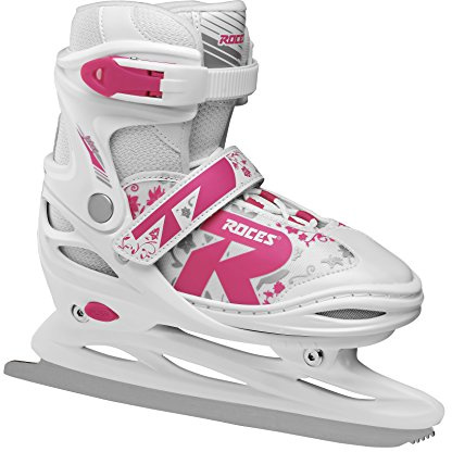 Roces Kinder Jokey Ice 2.0 Girl Verstellbarer Schlittschuh, white-fuchsia, 30-33 EU