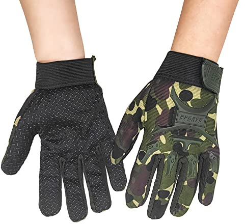 Long Keeper Fahrradhandschuhe Kinder –Sporthandschuhe Kinder Handschuhe für Fahrrad BMX Motocross Radfahren Klettern Fußball für Jungen Mädchen Kinder Teenager