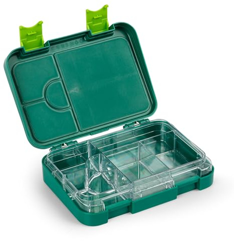 Schmatzfatz Junior Lunchbox für Kinder – Bento-Box mit herausnehmbarem Einsatz mit 4 oder 6 Fächern, auslaufsicher, BPA-frei und spülmaschinenfest, für Schule und Kindergarten