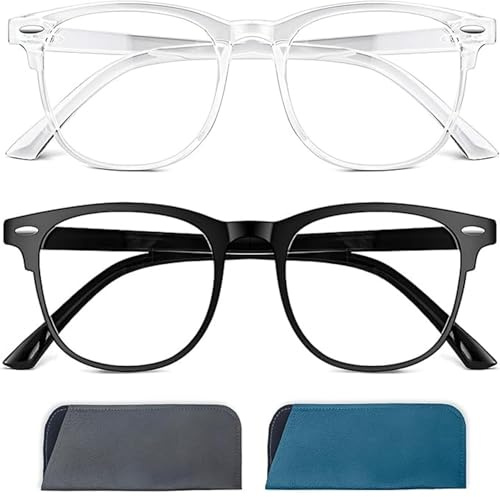 Solmoon Blaulichtfilter Brille Herren Satz 2 | blaulichtfilter BRILLE Damen | Blue Light Glasses | Blaulicht brille | Blaufilter BRIlle Herren | Blaufilter BrillE Damen Mit Blaulichtfilter