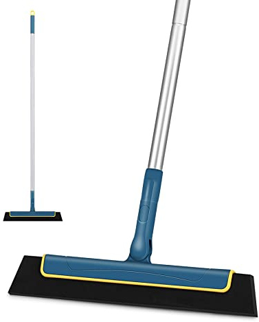 CLEANHOME Duschabzieher,Abzieher Dusche Boden,Segmentiertes Design, Verstellbare Länge (135cm), Reinigungswasser, Tierhaare, Seifenwasser,Wasserschieber für Badezimmerböden, Fenster, Spiegel