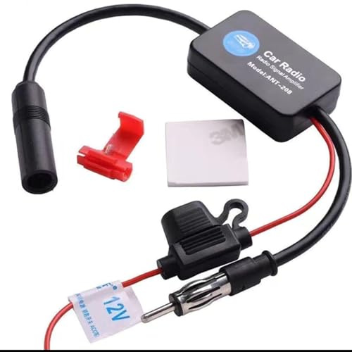 Okaywork Antennenverstärker - Auto Radio Antenne, mit Rote Karte und doppelseitiges Klebeband