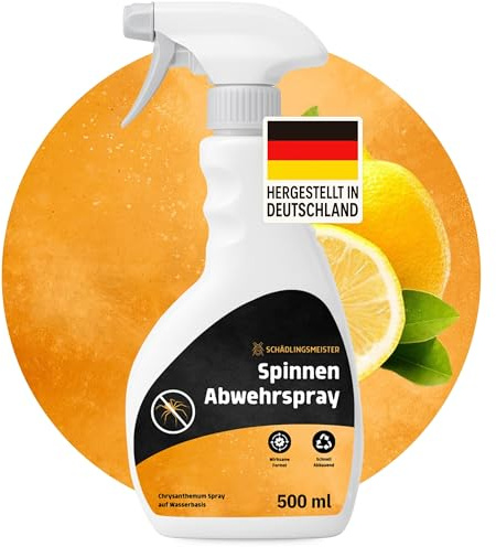 Schädlingsmeister Spinnen Abwehrspray - 500 ml - Schutz mit Eukalyptus & Chrysanthemum-Extrakt - Anti Spinnenspray - Spinnenabwehr - Spinnen vertreiben - Made in Germany