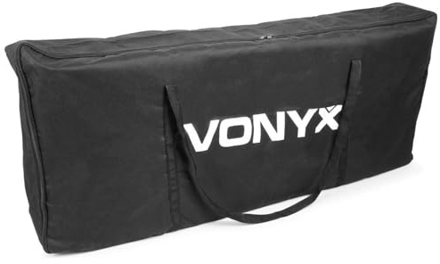 Vonyx DB2B - DJ Screen Tragetasche für faltbare DJ Tische, Robuste Nylon Schutztasche, gepolstert, 1200 x 700 x 150 mm - Schutz vor Staub & Beschädigung - Schwarz