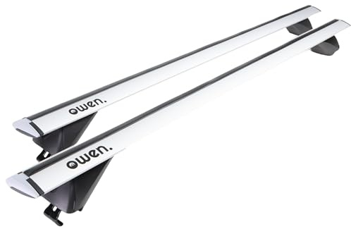 Owen Dachträger 3.0 Pro Silber 120cm - für geschlossene & bündige Reling | 90 kg Tragkraft | 2 min Montage | Geprüft nach DIN 75302 |Top-Performance Relingträger für Ihr Auto