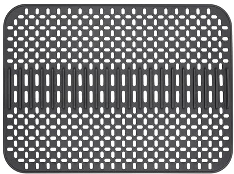 Spülbeckeneinlage Große,Spülbeckenmatte Silikon,43 x 32 cm (Grau) | Abtropfmatte Spüle,Abtropfgestell GeschirrHitzebeständig und Rutschfest,mit Stützfüßen,für küchenarbeitsplatte