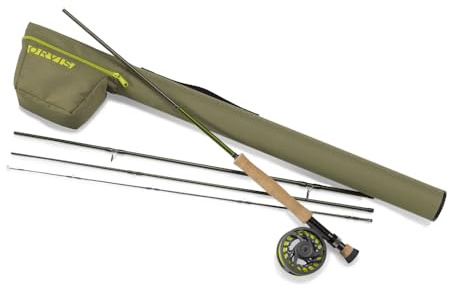 Orvis Encounter Outfit – Angelrute und Rolle Combo (2,7 m 6 wt) – vielseitiges Outfit mit großer Dornenrolle, schwimmender Schnur mit gewichteter Vorrichtung, Rücken und Vorfach