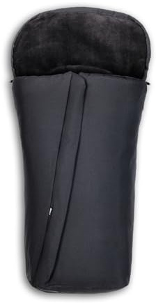 hauck Universal Fußsack für Buggys, Kinderwagen & Fahrradanhänger, Warm mit Fleece Innenfutter, Anti-Rutsch, 2 Wege Reißverschluss, Kapuze, Waschbar & Faltbar (Schwarz)