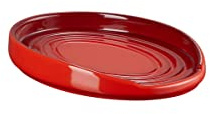 Le Creuset ovale Löffelablage aus Steinzeug, Kirschrot, 71507150600099