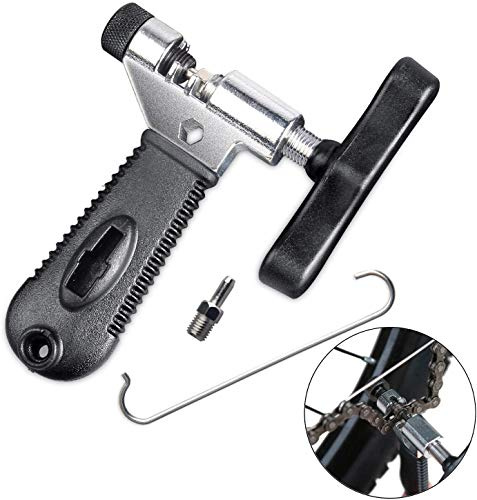 Tagvo Bike Chain Tool, Kettenwerkzeug Kettennieter für 7 8 9 10 fach Fahrradkette Kettennietdrücker Ketten Entferner Edelstahl Schwarz
