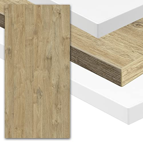boho office® Schreibtischplatte, Tischplatte – 180 x 80 x 2,5 cm in Wildeiche Premium-Dekor mit hoher Kratzfestigkeit, seidenmatt glänzend