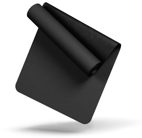 LILENO SPORTS Bodenschutzmatte Fitnessgerät 90x200 cm | 8 mm starke Fitnessgeräte Unterlage | Sportmatte und Fitnessmatte rutschfest | Ideal Schalldämmend für Crosstrainer, Laufband oder Home Gym