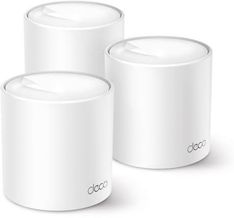 TP-Link Deco X50 Mesh WLAN Set (3 Pack), Wi-Fi 6 AX3000 Dual Band Router & Repeater, 3X Gigabit Ports für Jede Einheit, empfohlen für Häuser mit 4-6 Schlafzimmern, Umfassender Jugendschutz, WPA3