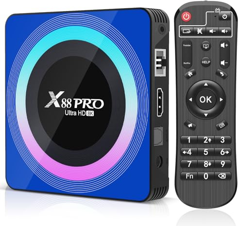 Android 13.0 TV Box, Android Box 4GB RAM 64GB ROM RK3528 Quad-Core 64bit Cortex-A53, Android TV Box unterstützt 2.4/5.0GHz WiFi6 BT5.0 HD 8K HDMI 2.0