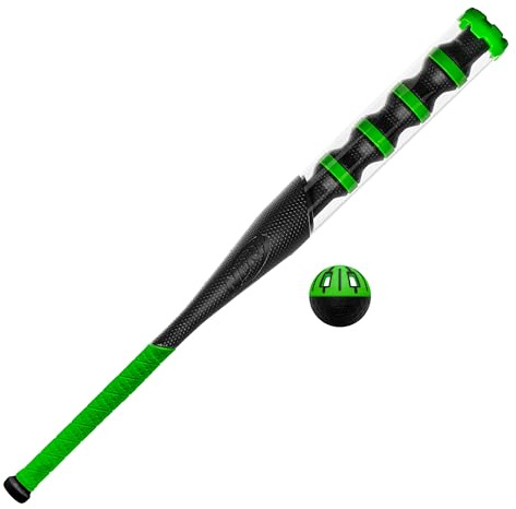 Nerf Power Blast Schläger & Ball Set | Hinterhof-Schlagübung, 81,3 cm Pro-Style-Barrel, extra Griff, Luftstrom-Genauigkeitslöcher, für junge Sluggers