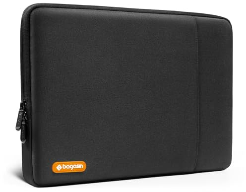 bagasin Laptophülle Case 15–16 Zoll, Laptop Sleeve mit Zubehörfach, kompatibel mit MacBook Air M5 A3448, M4 A3241, M3 A3114(2026–2023), Dell XPS, wasser- und schmutzabweisend mit Eck- und Kantenschutz