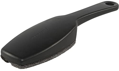 Brabantia - Textilbürste - Fusselentferner für Kleidung - Entfernt Fussel, Staub & Tierhaare - Doppelte Velourspads - Ergonomischer Griff - Polsterstoffreiniger - Dark Grey - 24,5 x 3,5 x 6,5 cm