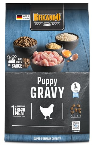 BELCANDO Puppy Gravy [4 kg] Welpenfutter | Trockenfutter für Welpen | Alleinfuttermittel für Welpen bis 4 Monate