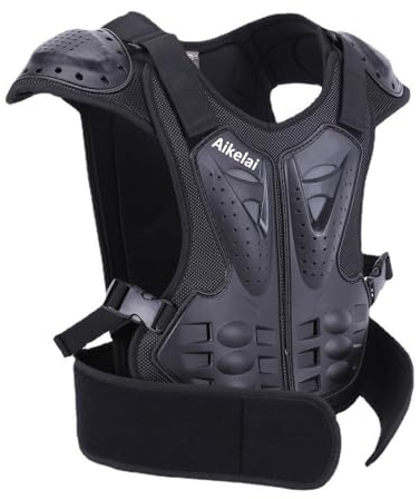 Brustpanzer Kinder, Rückenprotektor Motorrad für Kinder, Rückenprotektor Kinder, Motorrad Schutzkleidung, Schutzweste, Motorradwesten (M)