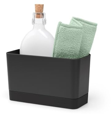 Brabantia Spülorganizer, Kunststoff/Silikon, Dunkelgrau, 19 x 8,5 x 11,5 cm, 1 Einheiten